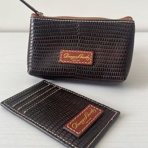 Dooney & Bourke Bundle Leather Card Holder and Small Bag